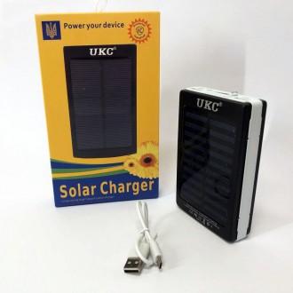 УМБ портативное зарядное Power Bank Solar UKC 50000 mAh с LED фонарём на солнечн. . фото 2