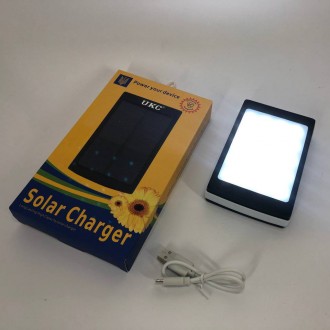 УМБ портативное зарядное Power Bank Solar UKC 50000 mAh с LED фонарём на солнечн. . фото 4