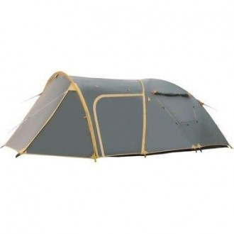 Двухслойная, 4-местная палатка Tramp Grot B с тремя входами. У палатки удлиненны. . фото 3