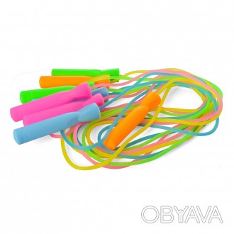Скакалка 270см,мотузка гума,ручка пластик,підшипник,5 кольорів /180/ Работаем с . . фото 1