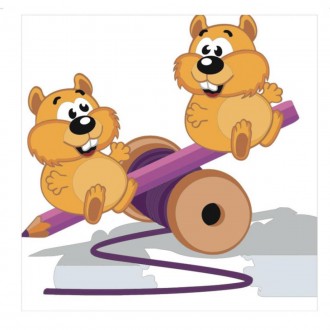 Набір для розпису по номерах ES029 "Грайливі бурундучки", розміром 30х30 см. Днепр. фото 1