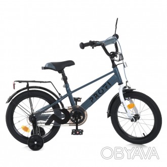 Велосипед дитячий PROF1 16д. MB 16023 (1шт) BRAVE,SKD45,хакі-білий,дзвін.,ліхтар. . фото 1