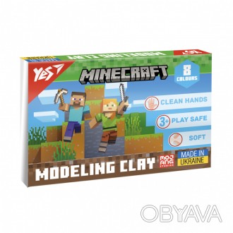 Пластилін Yes, 8 кол., 160г "Minecraft" Работаем с 2011 годаБлагодаря большому о. . фото 1