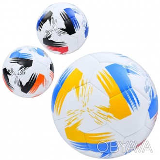 М"яч футбольний розмір5, TPU, 380-400г, ламінований, 3кольори, в п/е /12/ Работа. . фото 1