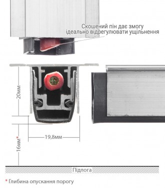 Автоматический выдвижной порог PLANET RO 585 мм
 
PLANET RO - порог выдвижной дл. . фото 5
