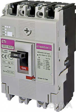 Промышленный автоматический выключатель ETI ETIBREAK EB2 защищает кабель, линии . . фото 1