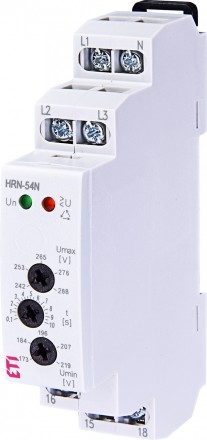 Реле контроля напряжения ETI HRN-54N 3х400/230V AC 8A 1P 2471412 (трехфазное, c . . фото 2