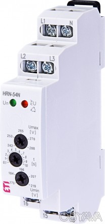 Реле контроля напряжения ETI HRN-54N 3х400/230V AC 8A 1P 2471412 (трехфазное, c . . фото 1