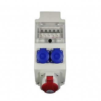 Щит с розетками 16A 5P, 2xSchuko IP44 SEZ ROS 5/I-12 защита (2xС16/1, C16/3 6kA). Луцк. фото 1 Щит с розетками 16A 5P, 2xSchuko IP44 SEZ ROS 5/I-12 защита (2xС16/1, C16/3 6kA). Луцк. фото 1