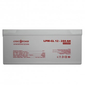 Гелевый аккумулятор LPM-GL 12 - 280 AH от компании «LogicPower» является совреме. . фото 4