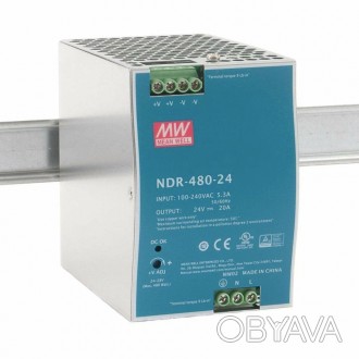 Источник питания NDR-480-24 является идеальным выбором для размещения в монтажны. . фото 1