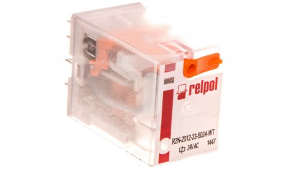 Реле промежуточное RELPOL R2-2012-23-5024-WT 12А 2CO 24V AC (электромеханическое. Луцк. фото 1 Реле промежуточное RELPOL R2-2012-23-5024-WT 12А 2CO 24V AC (электромеханическое. Луцк. фото 1