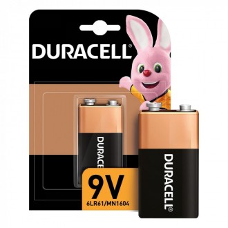 Батарейка щелочная Duracell 6LR61 MN1604 9V 5000394066267 (крона / 6F22). Луцьк. фото 1 Батарейка щелочная Duracell 6LR61 MN1604 9V 5000394066267 (крона / 6F22). Луцьк. фото 1