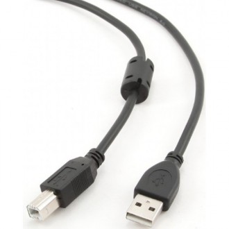 Кабель для принтера Cablexpert USB to USB Type-B V 2.0 (M/M) AM/BM 1.8 м у чорно. . фото 3