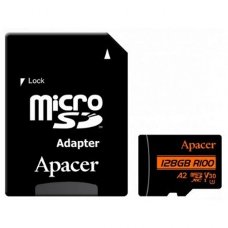 Apacer microSDXC 128GB UHS-I/U3 Class 10 - ця карта пам'яті відповідає останньом. . фото 2