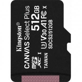 Kingston microSDXC Canvas Select Plus – карта пам'яті на 512 Гб. Сумісна з прист. . фото 2