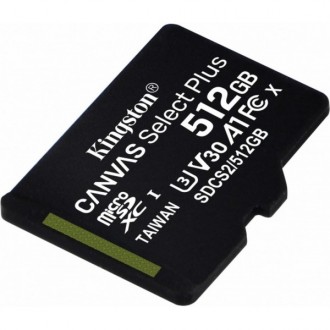 Kingston microSDXC Canvas Select Plus – карта пам'яті на 512 Гб. Сумісна з прист. . фото 3