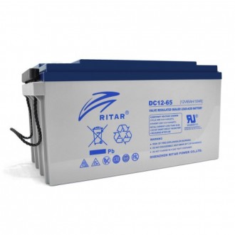 Аккумуляторная батарея AGM RITAR DC12-65 - надёжный электрический компаньон для . . фото 2