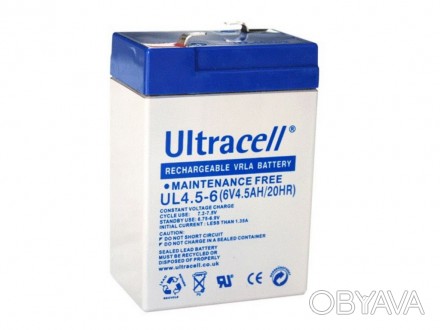 Аккумуляторная батарея Ultracell UL4.5-6 изготовлена по технологии Absorptive Gl. . фото 1