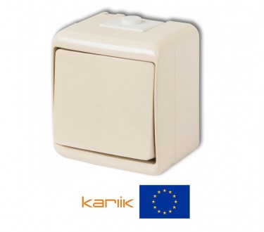 Выключатель одноклавишный Karlik Junior произведен из качественного АБС-пластика. . фото 2