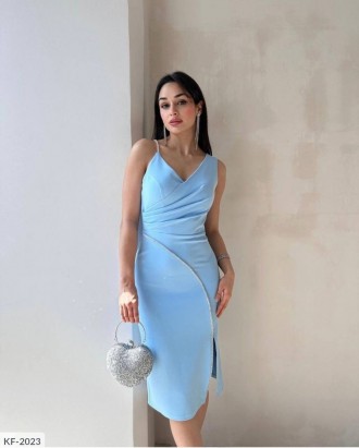 Платье KF-2020
Невероятно очаровательное платье
Ткань: костюмка армани + турецки. . фото 4