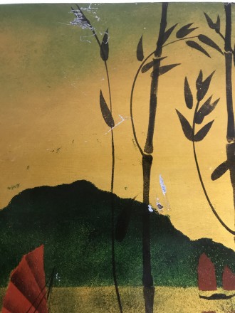 Картина - живопис Рибацькі джонки.
Дерево, ручний розпис лаковий, Східна Азія.
. . фото 9