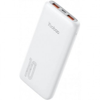Power Bank Yoobao 1D 10000mAh 22.5W White (Код товару:24984). Харьков. фото 1 Power Bank Yoobao 1D 10000mAh 22.5W White (Код товару:24984). Харьков. фото 1