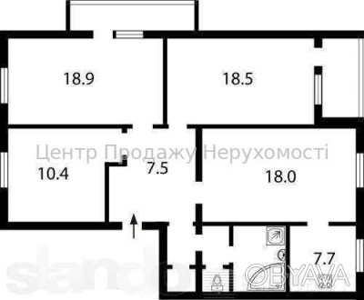 
4к всі кімнати роздільні, 9/9, Вернадского 85. добротний жовтий кірпіч. будинок. Беличи. фото 1