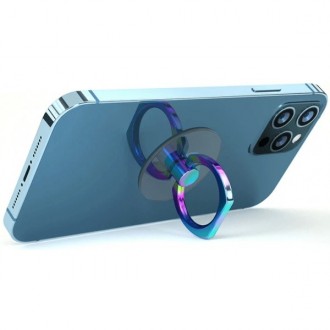 Прозора кільце-тримач для смартфона з поворотом на 360 градусів. Зручне розташув. . фото 3