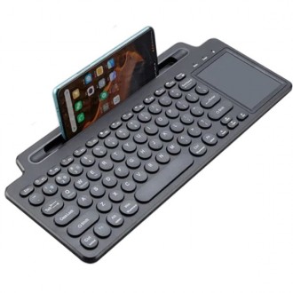 DM Клавіатура KLW MLD-569 3 in 1 Bluetooth/2.4G з TouchPad Black (Код товару:341. Харьков. фото 1 DM Клавіатура KLW MLD-569 3 in 1 Bluetooth/2.4G з TouchPad Black (Код товару:341. Харьков. фото 1