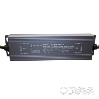 LED драйвер компактный 100 Вт 12 В (серия Герметичная IP67), гарантия 2 года тор. . фото 1