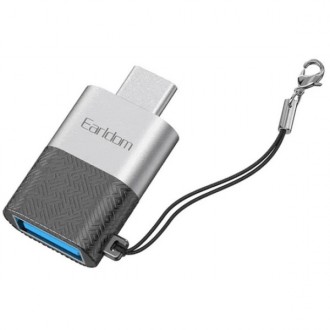 Перехідник Earldom ET-OT72 OTG USB-C to USB Silver (Код товару:35682). Харьков. фото 1 Перехідник Earldom ET-OT72 OTG USB-C to USB Silver (Код товару:35682). Харьков. фото 1