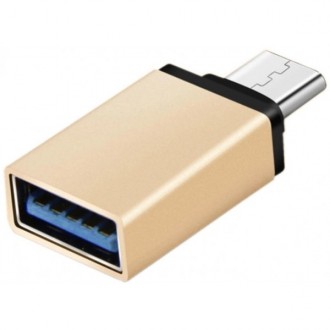 DM Перехідник OTG USB C to USB 0.1 м Gold (Код товару:34130). Харьков. фото 1 DM Перехідник OTG USB C to USB 0.1 м Gold (Код товару:34130). Харьков. фото 1