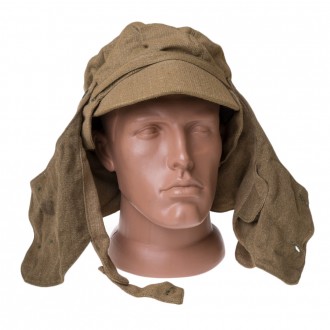 Армейская кепка с отворотом из натурального 100% хлопка цвет оливковый застежки . . фото 3