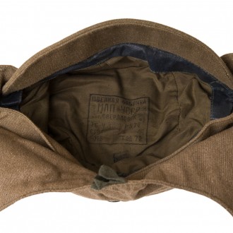 Армейская кепка с отворотом из натурального 100% хлопка цвет оливковый застежки . . фото 6