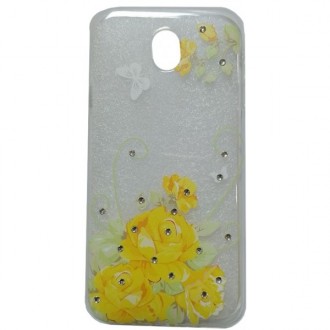 Чохол силіконовий з квітами для Samsung J7 2017 J730 Yellow (Код товару:30582). Харьков. фото 1 Чохол силіконовий з квітами для Samsung J7 2017 J730 Yellow (Код товару:30582). Харьков. фото 1