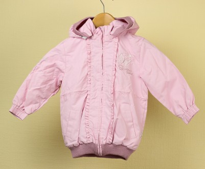 Гарна рожева куртка для дівчат. Капюшон на змії, манжети на рукавах, талія регул. . фото 2