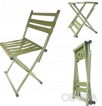  Туристическое рыбацкое раскладное кресло со спинкой Gart S1645305 Оливковый Скл. . фото 1