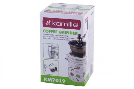 Кофемолка ручная Kamille - 205 мм керамическая. . фото 4