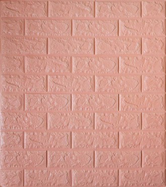  3D панели самоклейки розовый кирпич позволят Вам сделать ремонт в помещении сам. . фото 2