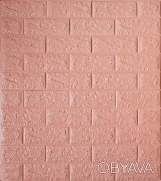  3D панели самоклейки розовый кирпич позволят Вам сделать ремонт в помещении сам. . фото 1