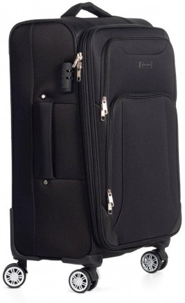 Тканевый большой чемодан на четырех колесах 110L Horoso черный S110373S black Оп. . фото 3