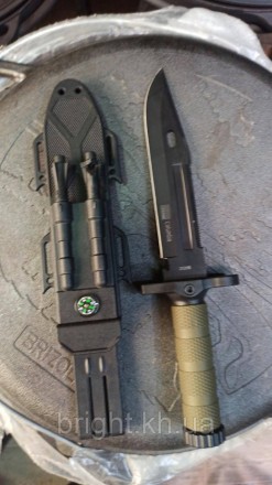Тактический охотничий военный нож с компасом и огнивом. Харьков. фото 1