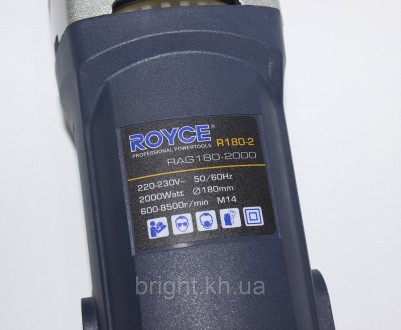 Болгарка (угловая шлифмашина) надежного производителя - Royce RAG180-2000
Характ. . фото 4