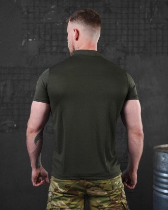 Тактическая футболка зсу поло олива для военнослужащих с липучками под шевроны
м. . фото 8