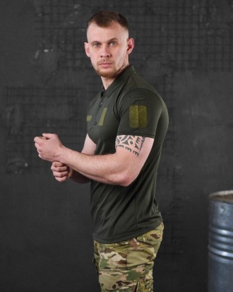 Тактическая футболка зсу поло олива для военнослужащих с липучками под шевроны
м. . фото 7