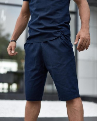Чоловічі літні шорти Flax з льону широкі з кишенями Повсякденні
- Матеріал: льон. . фото 3