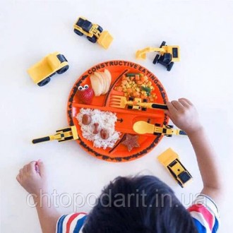 Детский сервиз, тарелка и приборы для ребенка, игровая тарелка, вилка, ложка и к. . фото 9