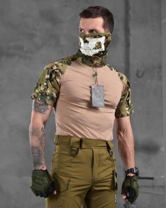 Тактическая рубашка убакс под бронежилет мультикам, боевая рубашка ubacs с корот. . фото 6