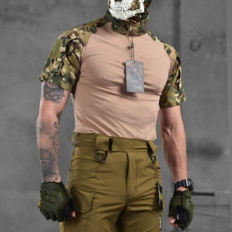 Тактическая рубашка убакс под бронежилет мультикам, боевая рубашка ubacs с корот. . фото 2